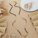HR Sales Premium Quality Micro Gold Austrian And Black Beads Mangalsutra