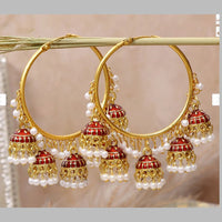 Mahavir Gold Plated Jhumki Earrings