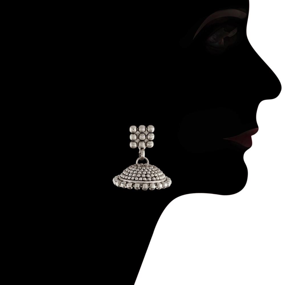 Etnico Ethnic Oxidized Plated Traditional Style Choker Necklace Jewellery Set for Women/Girls (MC086OX)