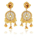 Etnico Gold Plated Antique Long Necklace Jewellery Set with Earrings for Women & Girls(MC096FL)