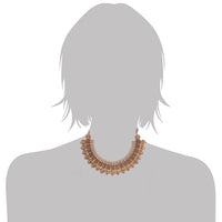 Etnico Gold Plated Traditional Style Choker Necklace Jewellery Set for Women/Girls (MC102FL)