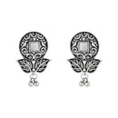 Etnico Ethnic Silver Oxidized Traditional Afghani Choker Necklace Jewellery Set for Women (MC135OX)