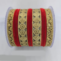 Shree Asha Bangles Gold Plated Velvet Bangles Set (Assorted Color)