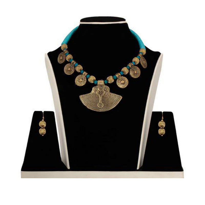 Manmayee Exports Dokra and Terracotta Necklace Set