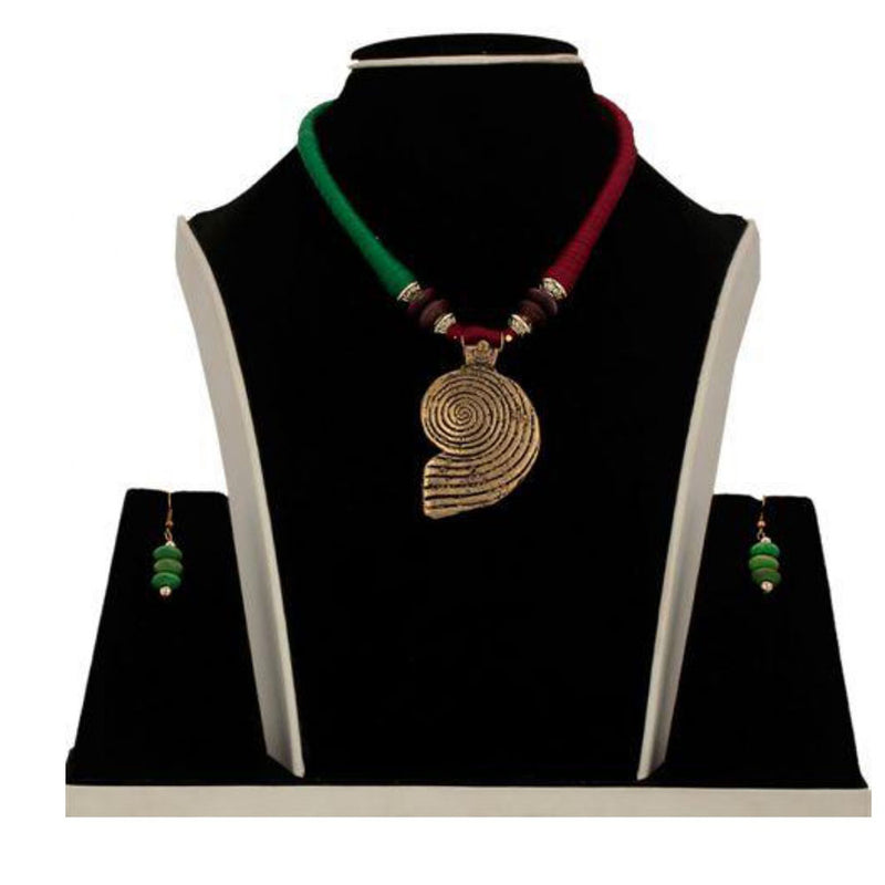 Manmayee Exports Dokra and Terracotta Necklace Set