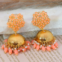 Mahavir Gold Plated Jhumki Earrings