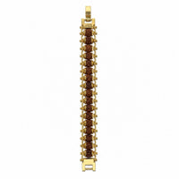 Etnico Gold Plated Rudraksha Bracelet for Men Women | Unisex Spiritual Link Kada | Rudraksha Beads Accessory for Balance, Harmony & Positive Energy | Meditation Yoga Wear | Gift for Men Women (MJB010FL)