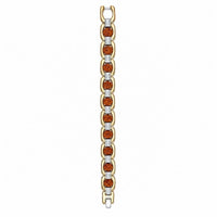 Etnico Gold Silver Plated Rudraksha Bracelet for Men Women | Unisex Spiritual Link Kada | Traditional Beads Accessory for Grounding, Balance & Positive Energy | Meditation Yoga Wear | Gift for Men Women (MJB014ZFL)