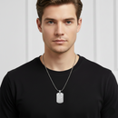 Etnico Silver?Tone Om Symbol Pendant Necklace with Beaded Chain (MJN007S)