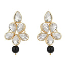 Etnico Gold Plated Traditional Kundan & Pearl Studded Necklace Jewellery Set For Women (ML311B)