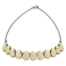 Etnico Glamorous Fashionable Eye-Catching Cream Beaded Choker and Earrings Set For Women/Girls (ML318Cr)
