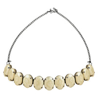 Etnico Glamorous Fashionable Eye-Catching Cream Beaded Choker and Earrings Set For Women/Girls (ML318Cr)
