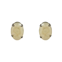 Etnico Glamorous Fashionable Eye-Catching Cream Beaded Choker and Earrings Set For Women/Girls (ML318Cr)