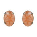 Etnico Glamorous Fashionable Eye-Catching Peach Beaded Choker and Earrings Set For Women/Girls (ML318Pe)