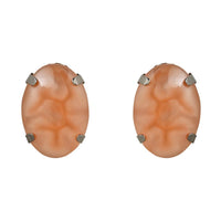 Etnico Glamorous Fashionable Eye-Catching Peach Beaded Choker and Earrings Set For Women/Girls (ML318Pe)
