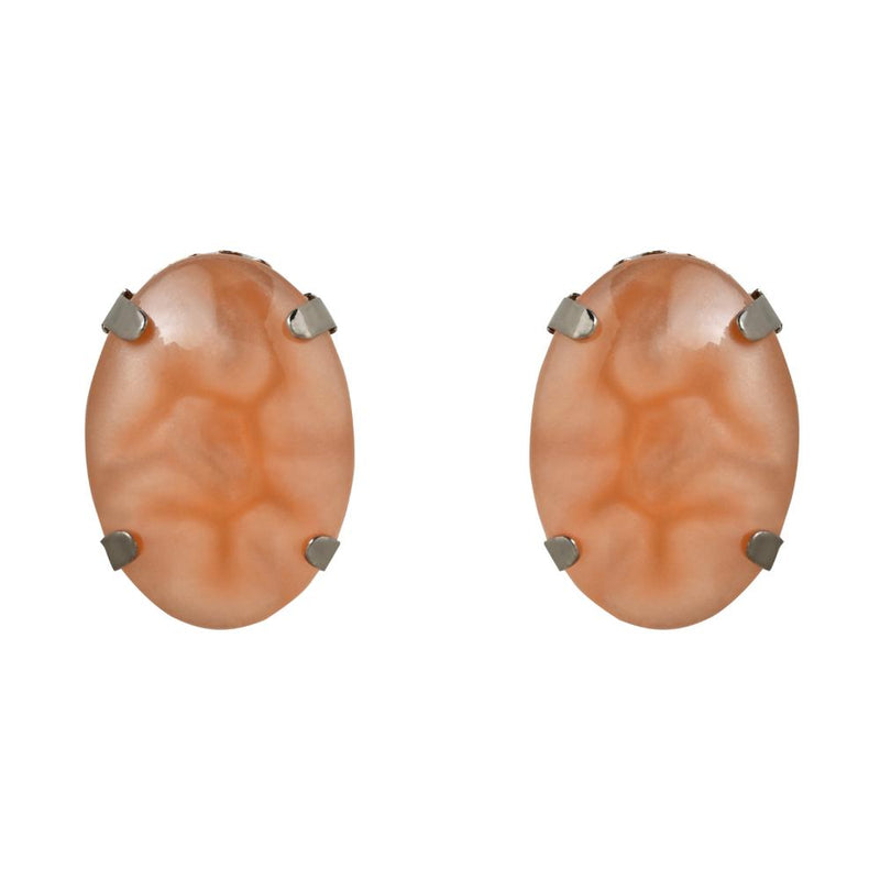 Etnico Glamorous Fashionable Eye-Catching Peach Beaded Choker and Earrings Set For Women/Girls (ML318Pe)