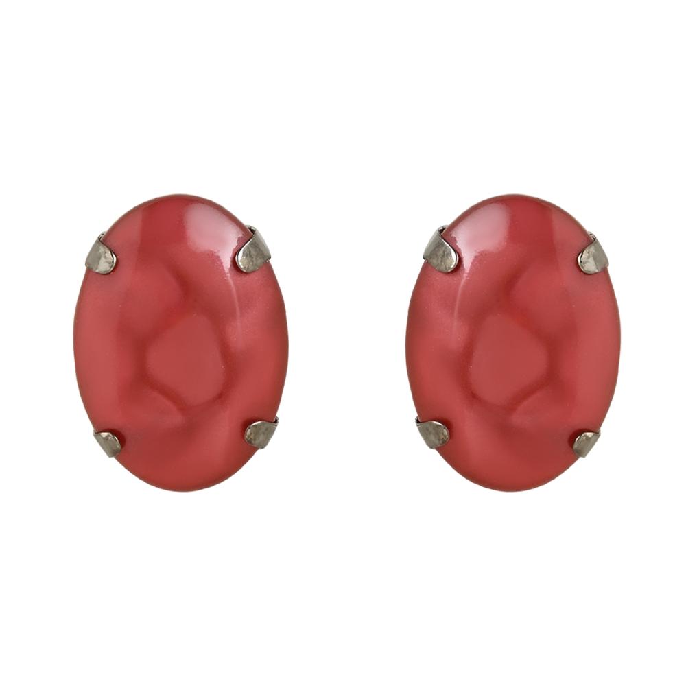 Etnico Glamorous Fashionable Eye-Catching Red Beaded Choker and Earrings Set For Women/Girls (ML318R)