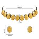 Etnico Glamorous Fashionable Eye-Catching Yellow Beaded Choker and Earrings Set For Women/Girls (ML318Y)