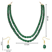 Etnico Stylish Multi Layer Pearl Necklace Jewellery Set with Earrings for Women and Girls (ML328G)