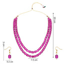Etnico Stylish Multi Layer Pearl Necklace Jewellery Set with Earrings for Women and Girls (ML328Wi)