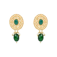 Etnico Traditional Handcrafted Pearl Necklace Jewellery Set With Earrings & Maang Tikka Set For Women And Girls (ML329G)