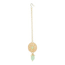 Etnico Traditional Handcrafted Pearl Necklace Jewellery Set With Earrings & Maang Tikka Set For Women And Girls (Mint)