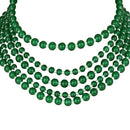 Etnico Latest Fashion Stylish Multi Layered Pearl Beads Rani Necklace Jewellery Set For Women/Girls (ML338FG)