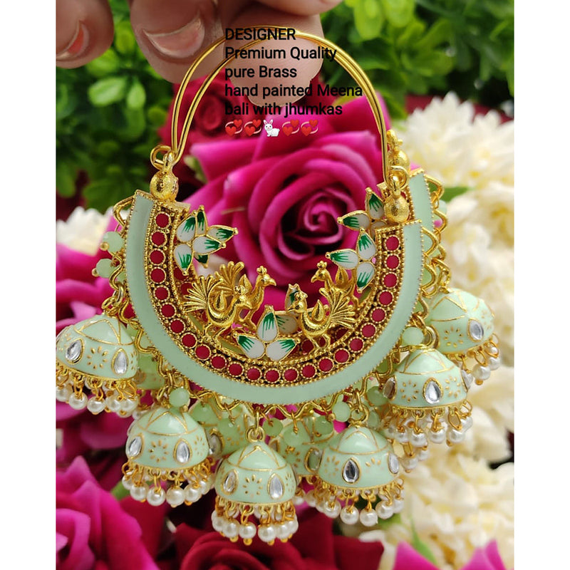 Darshana Jewels Meenakari Jhumki Earrings