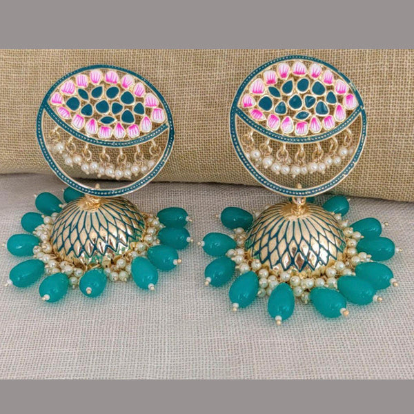 Darshana Jewels Meenakari Jhumki Earrings