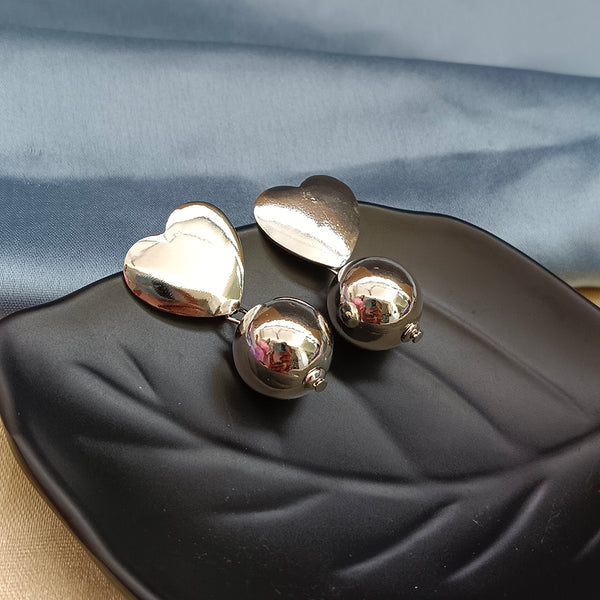 Viky Black Plated Dangler Earrings