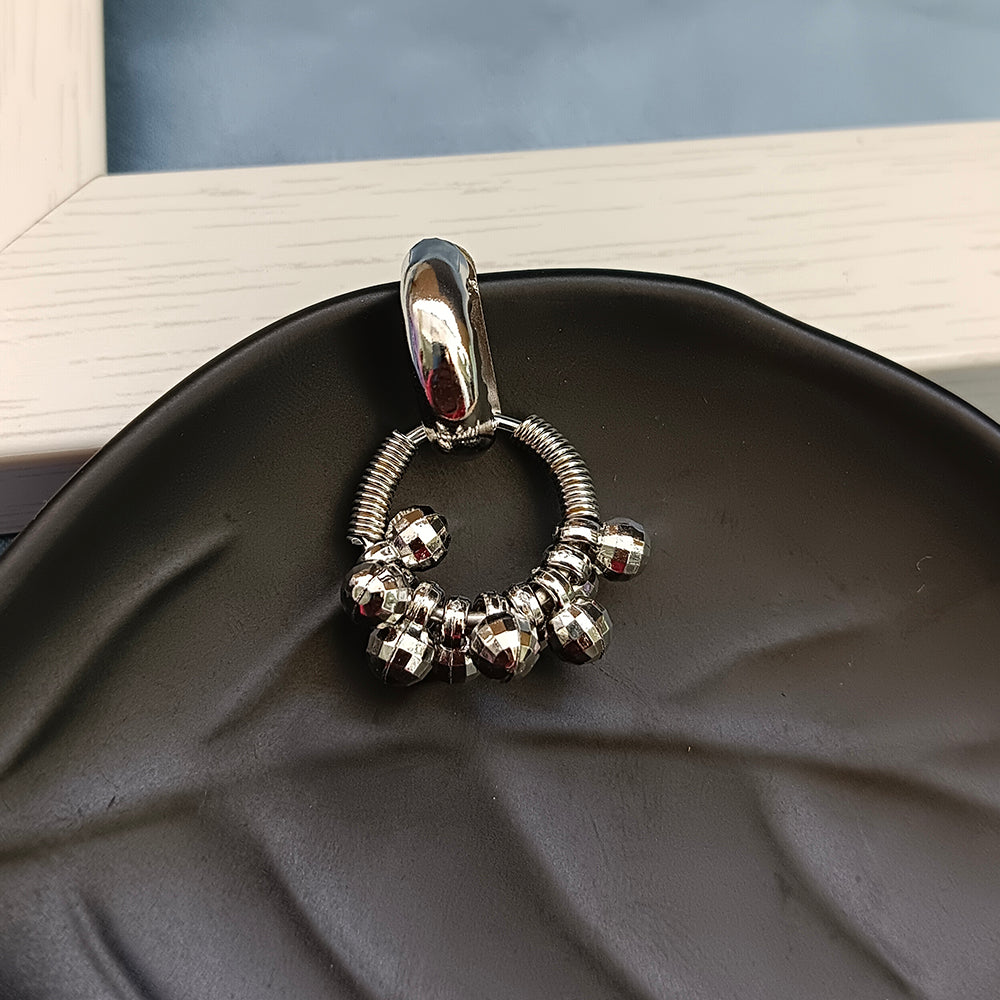 Viky Black Plated Dangler Earrings