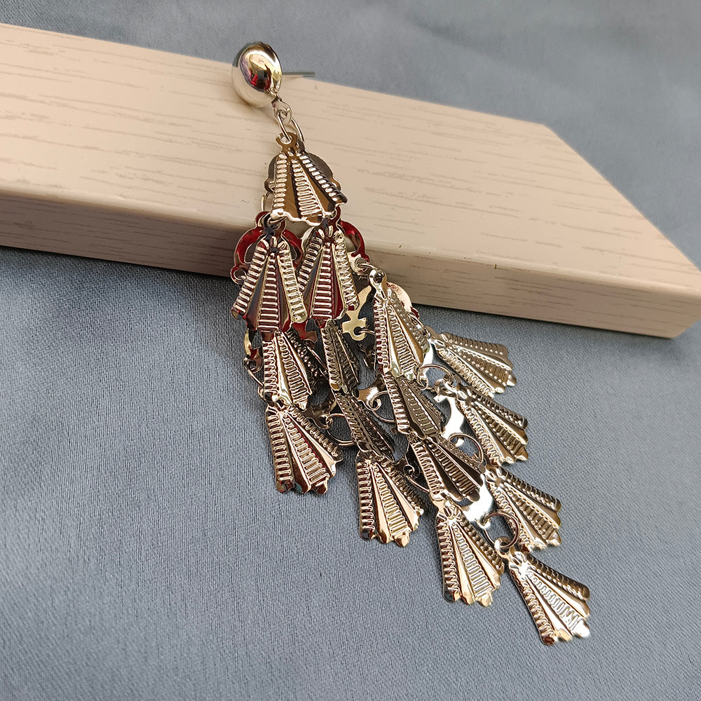 Viky Black Plated Dangler Earrings