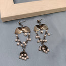 Viky Black Plated Dangler Earrings
