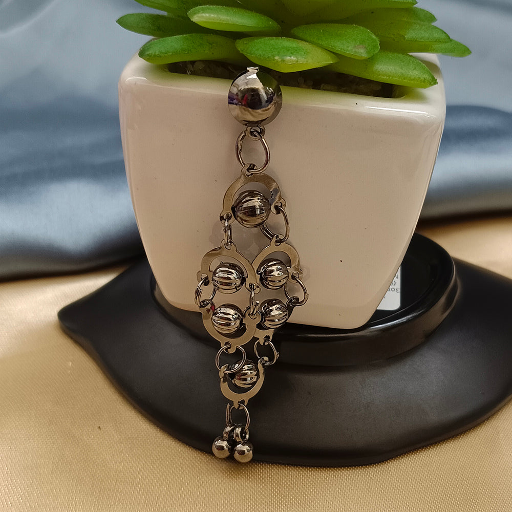 Viky Black Plated Dangler Earrings