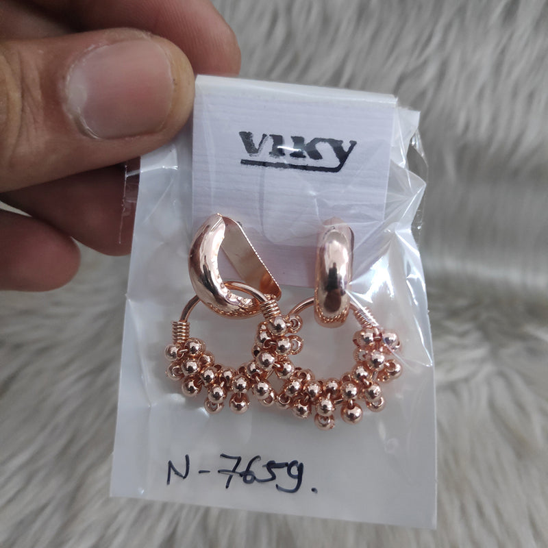 Viky Rose Gold Plated Dangler Earrings