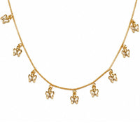 EtnicoFashion Gold Plated Butterfly Charm Necklace for Women Stylish Trendy Chain Necklace (N005W)