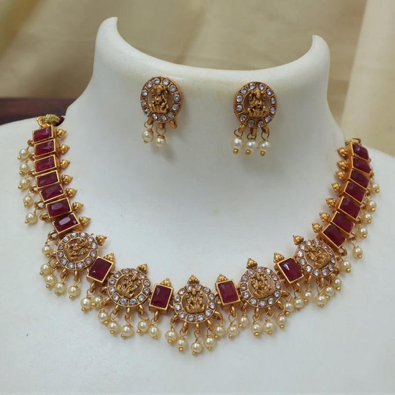 Diksha Collection Matte Finish Necklace Set