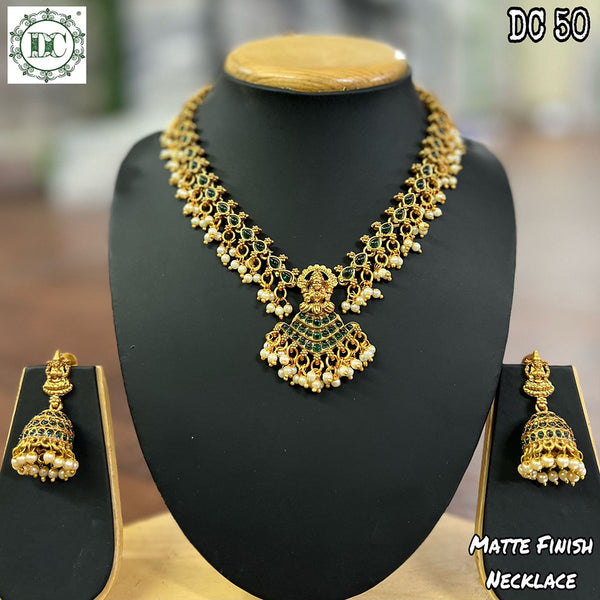 Diksha Collection Gold Plated Temple Neckace Set