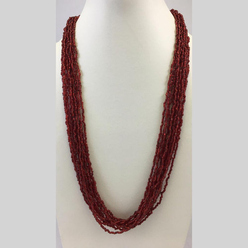 Banaras Beads Multi Layer Pearls Long Necklace