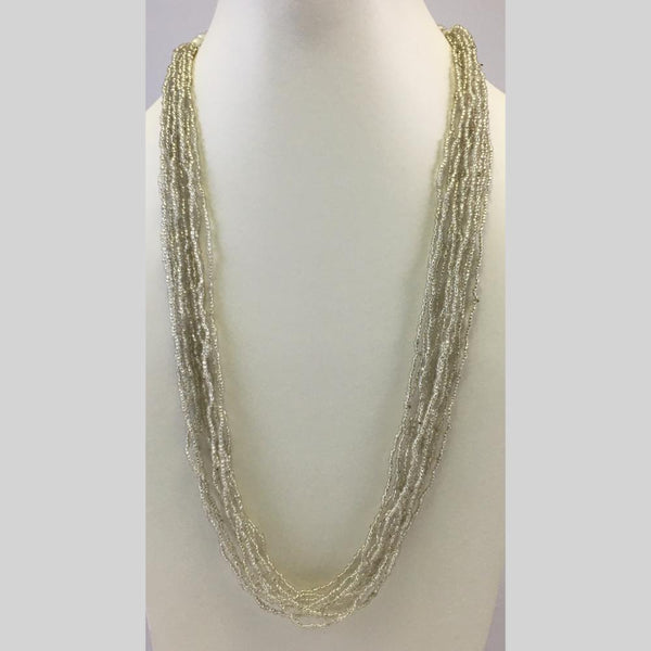 Banaras Beads Multi Layer Pearls Long Necklace