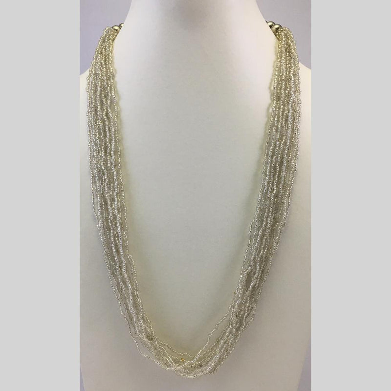 Banaras Beads Multi Layer Pearls Long Necklace