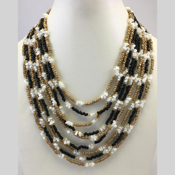 Banaras Beads Multi Layer Beads Long Necklace