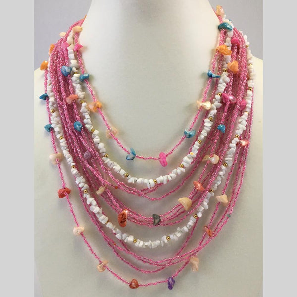 Banaras Beads Multi Layer Beads Long Necklace