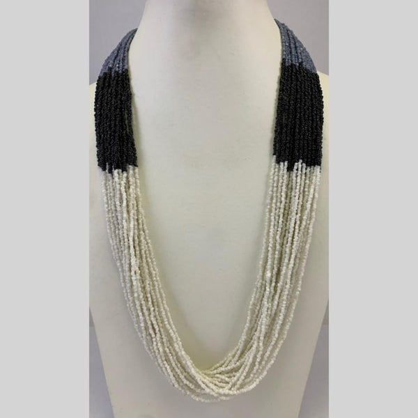 Banaras Beads Multi Layer Pearls Long Necklace