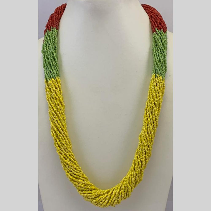 Banaras Beads Multi Layer Pearls Long Necklace