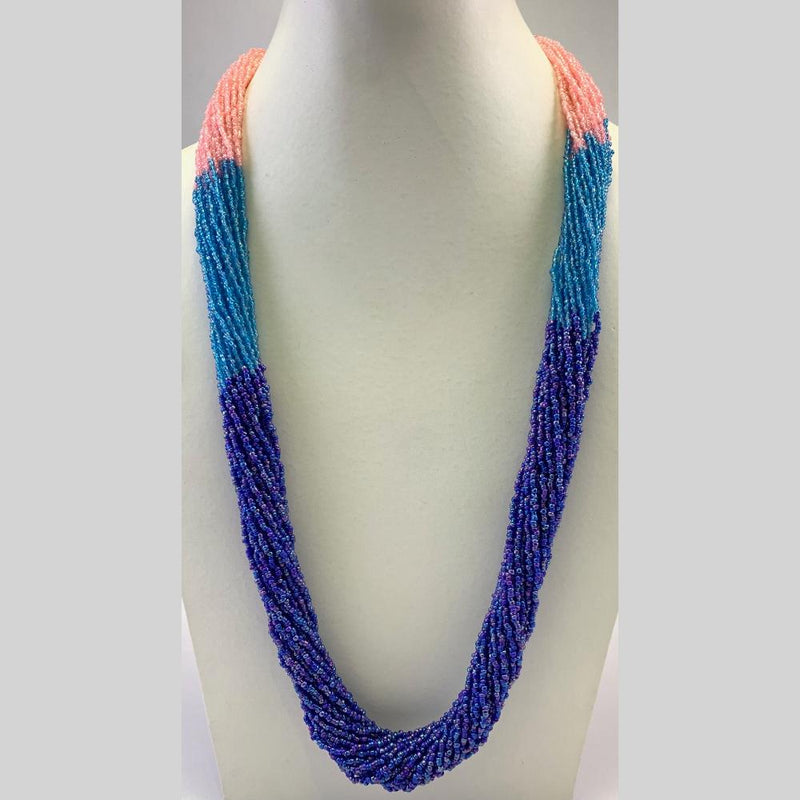 Banaras Beads Multi Layer Pearls Long Necklace