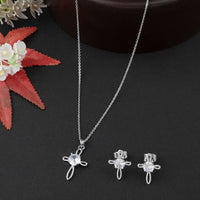 Tarohi Jewels cross-cz-set-cznkst-5280