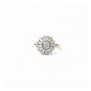Etnico Gold Plated Clip On Non Piercing Pressing Type Stone Nose Pin, Stud For Women (Silver)