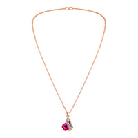 Mahi Shining Angel Wings Shaped Pink and White Crystal Pendant Necklace Earrings Set for Women (NL1103813ZPin)