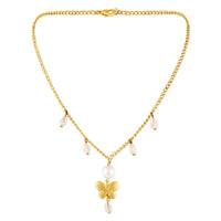 Mahi Flying Butterfly-Shaped Necklace Set with Artificial Beads for Women (NL1103842G)